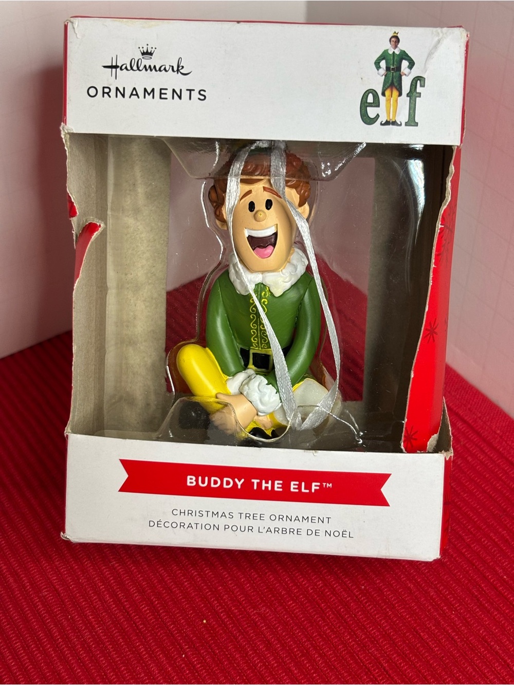 Hallmark Buddy the Elf Ornament in Green and Yellow